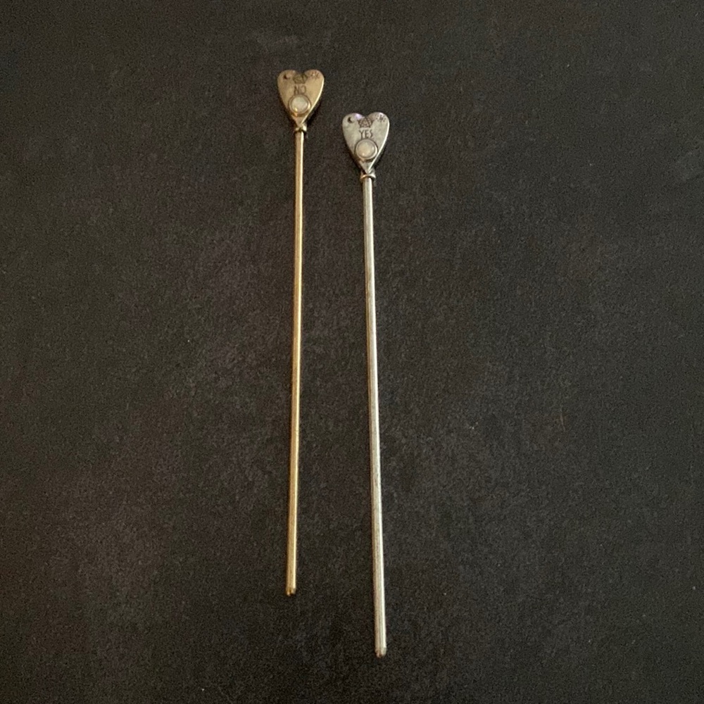 Ouija yes/no hair pins